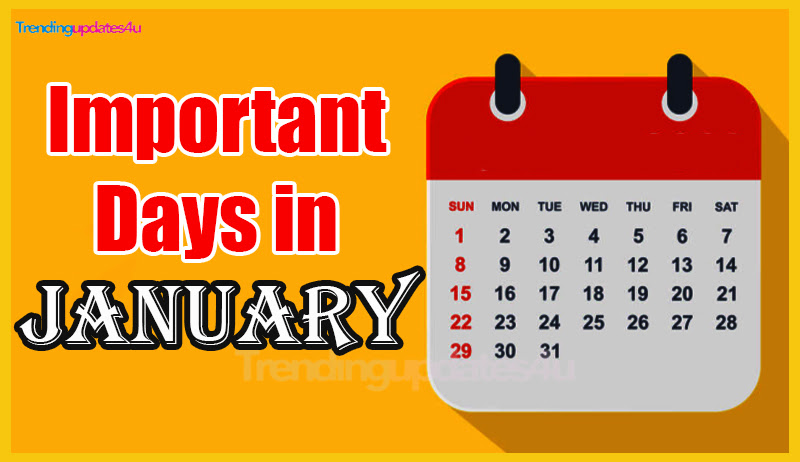 Important Days in January