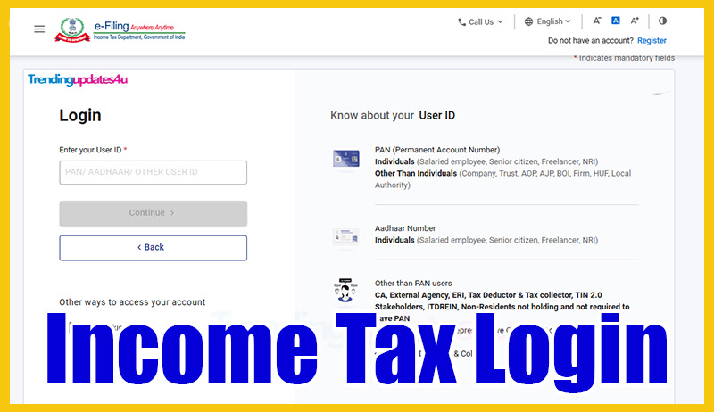 Income Tax Login